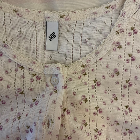 Floral Cou cou Intimates Cream Crop Top - Picture 6 of 12